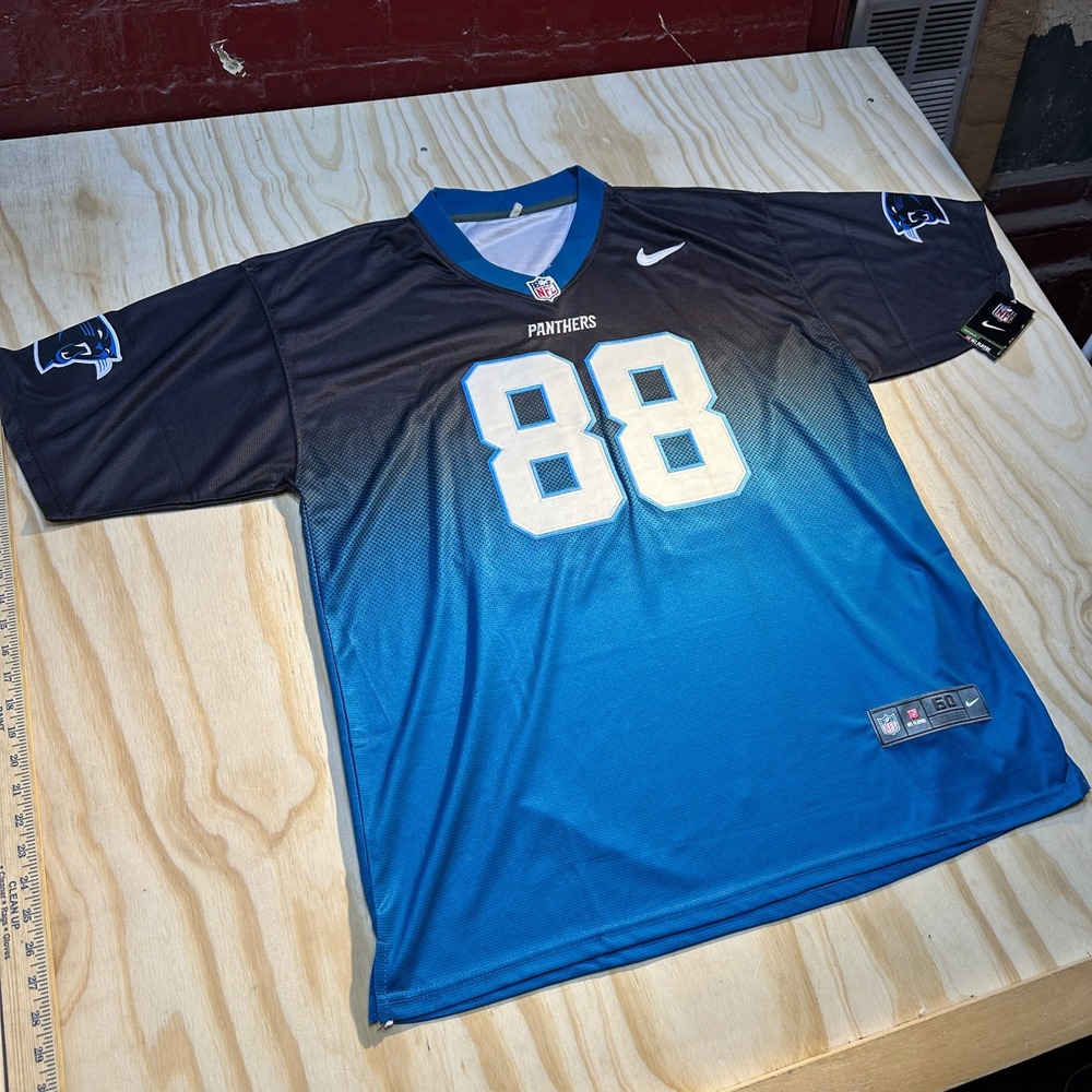 Nike Mens 60 Carolina Panthers Greg Olsen 88 Jersey Blue Black Gradient NEW
